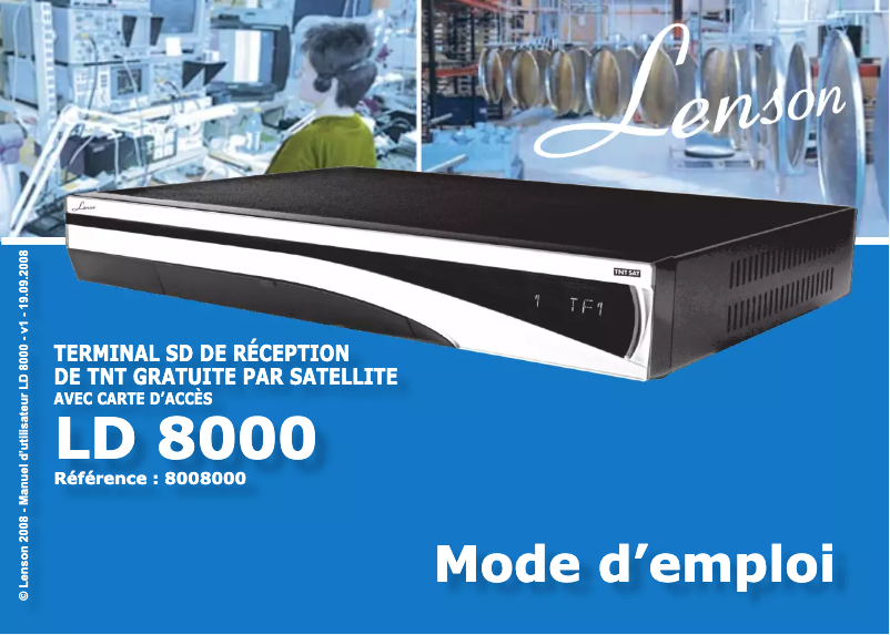 Imagen de la primera página del manual del dispositivo LD 8000