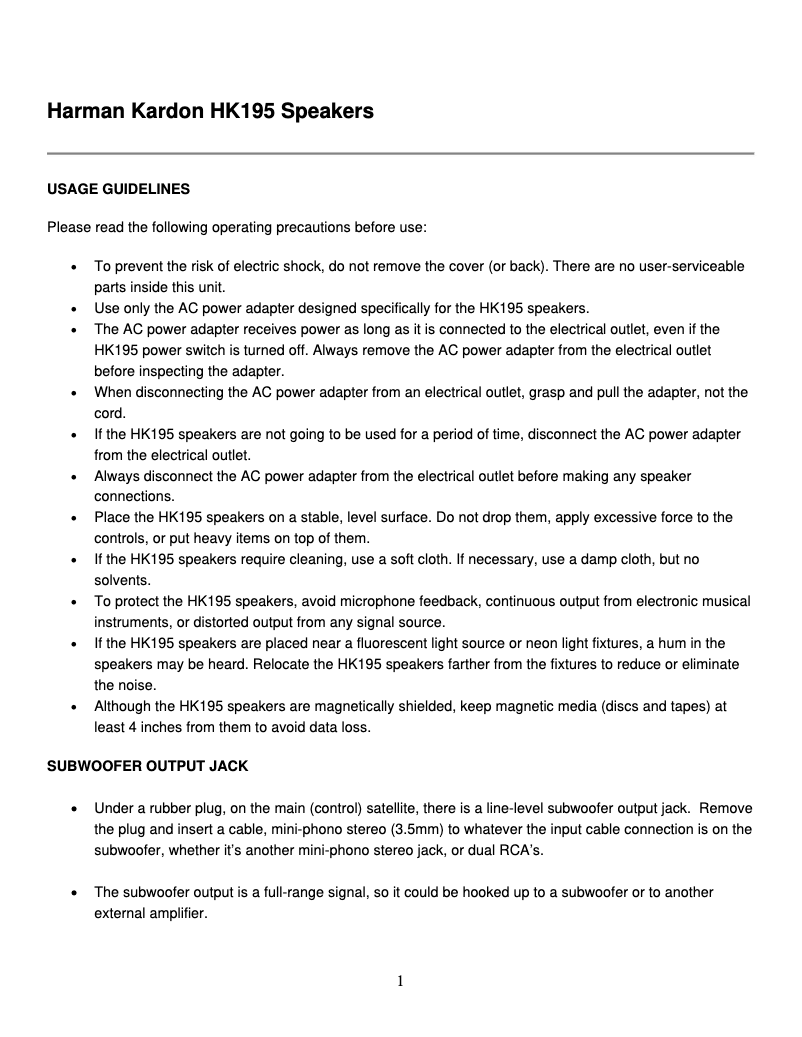 Image de la première page du manuel de l'appareil HK195