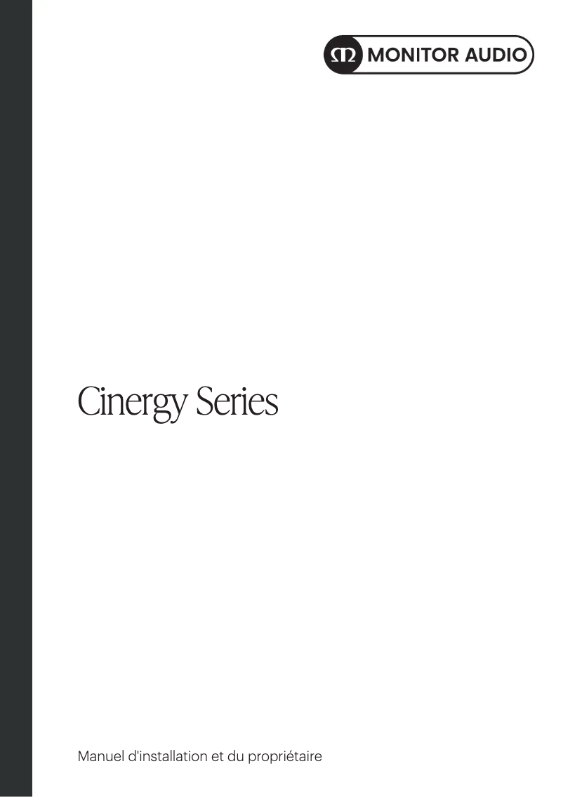 Page 1 de la notice Manuel utilisateur Monitor Audio Cinergy Sub15