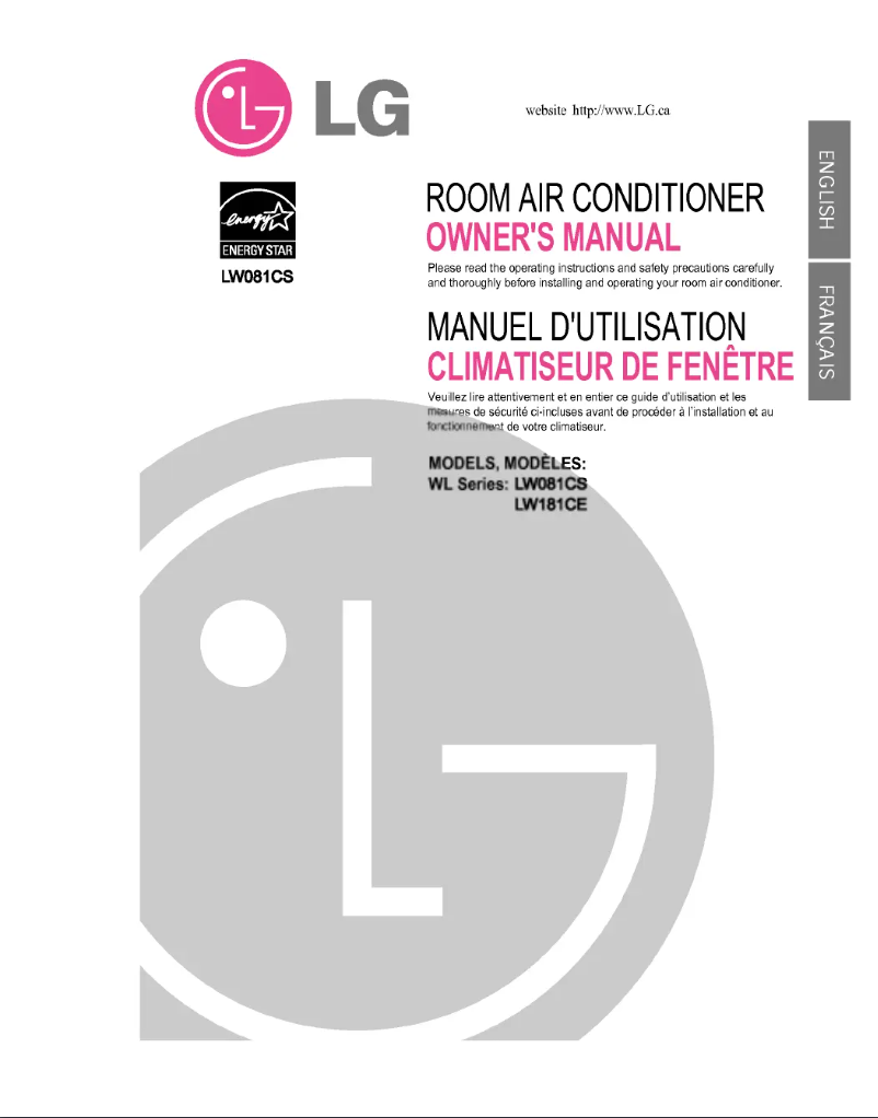Image de la première page du manuel de l'appareil LW081CS