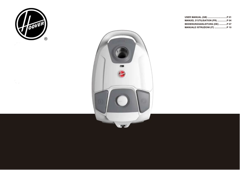 Page n°1 - Manuel utilisateur Hoover H-Energy 300 HE310HM