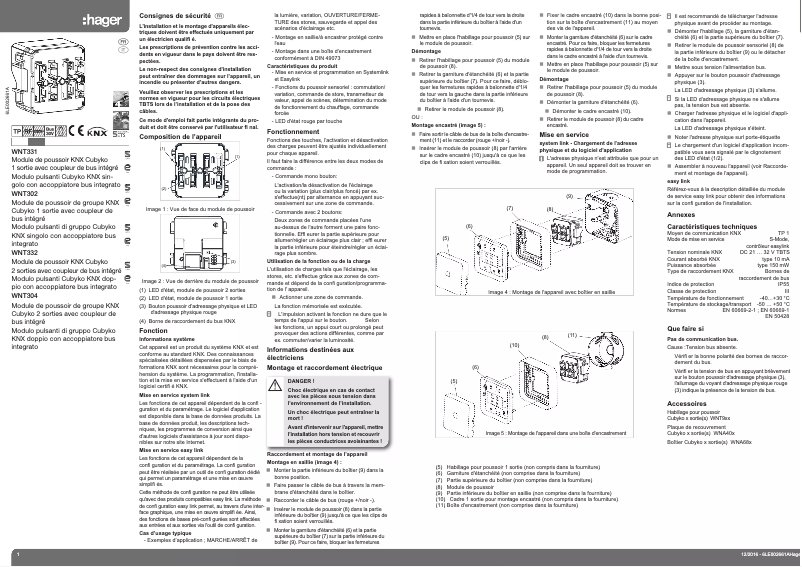 Page n°1 - Manuel utilisateur Hager WNT302