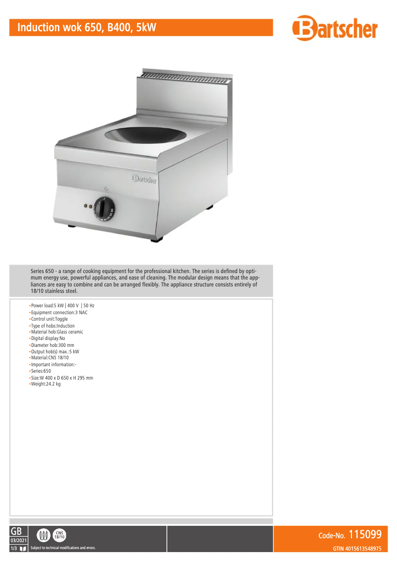 Image de la première page du manuel de l'appareil 115099