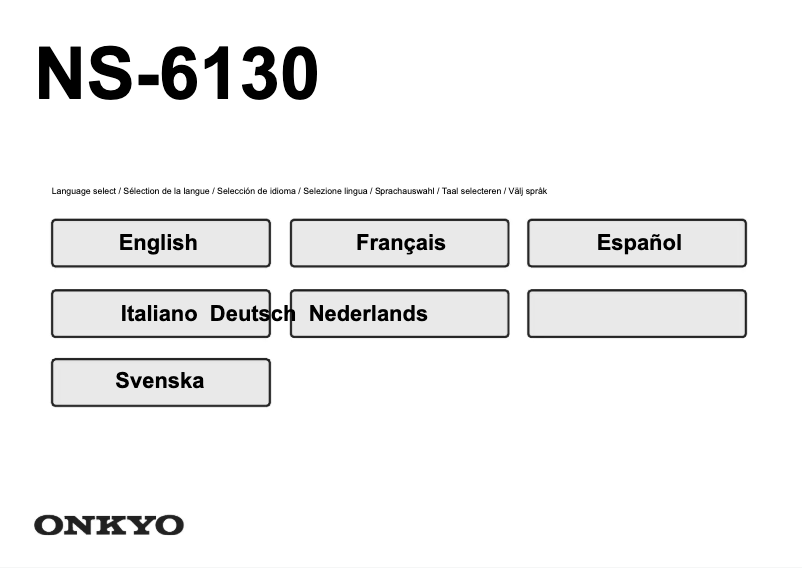 Page n°1 - Manuel utilisateur Onkyo NS-6130