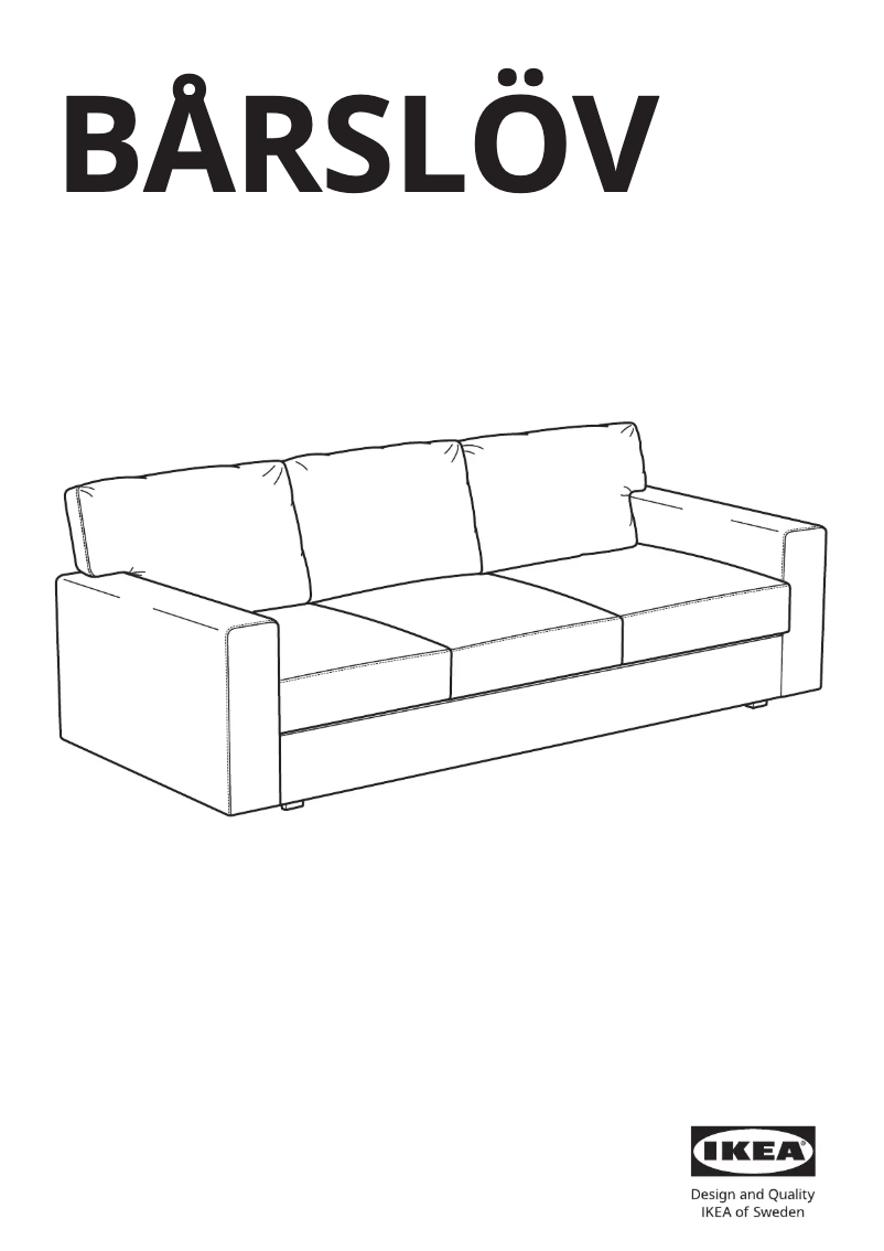 Image de la première page du manuel de l'appareil BÅRSLÖV 805.415.89
