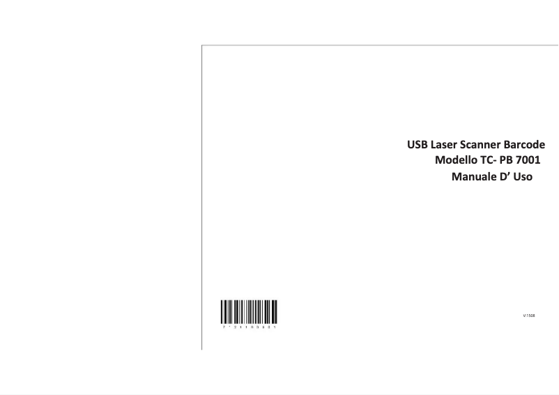 Image de la première page du manuel de l'appareil TC-BC 7001