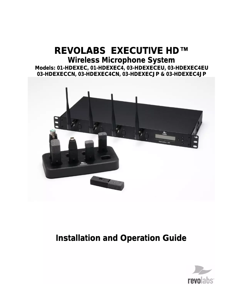 Página 1 del manual Manual de usuario Revolabs Executive HD
