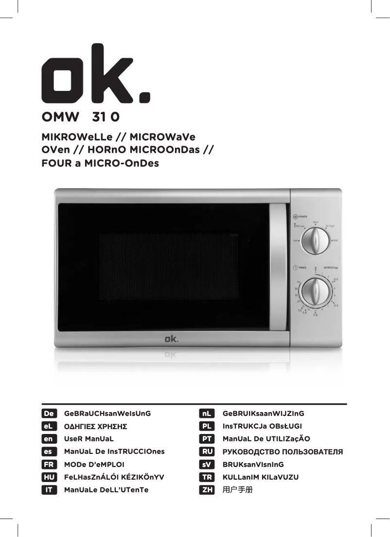 Page 1 de la notice Manuel utilisateur OK OMW 310-S