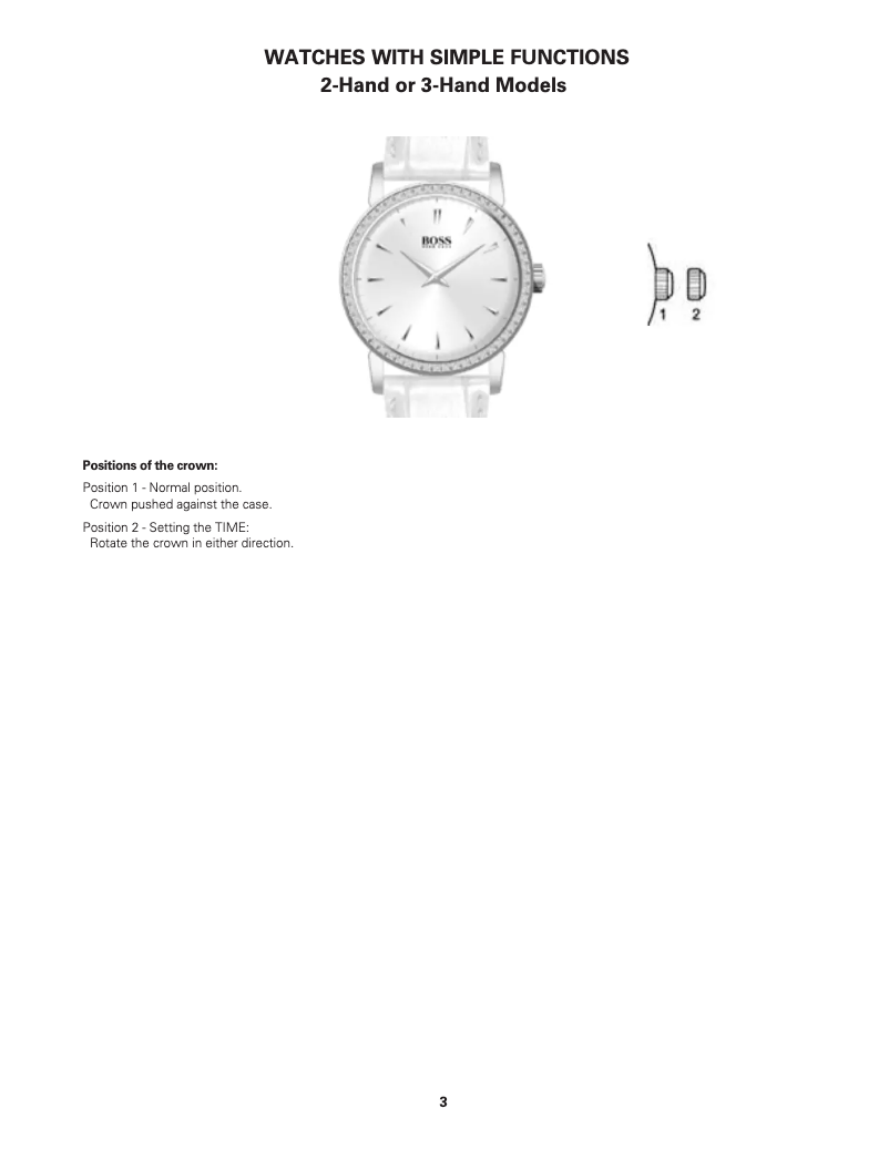 Page 1 de la notice Manuel utilisateur Boss Copenhagen HO1550066