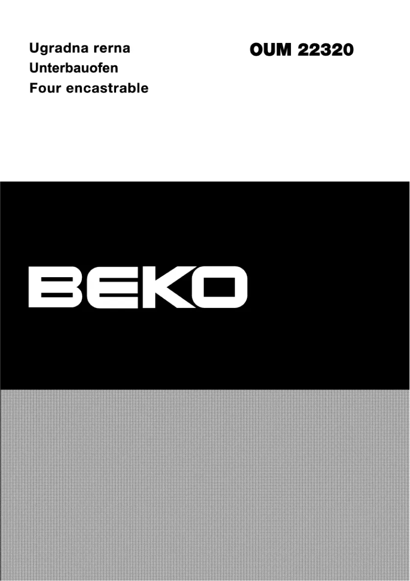 Page 1 de la notice Manuel utilisateur Beko OUM 22320 X