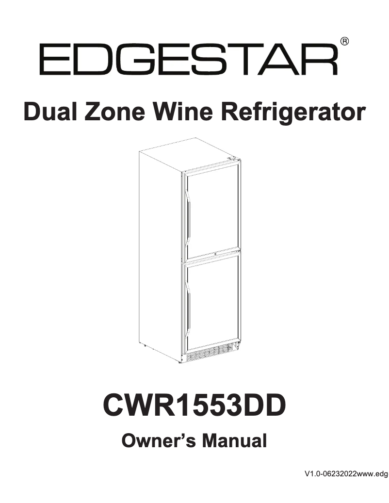 Page 1 de la notice Manuel utilisateur EdgeStar CWR1553DD