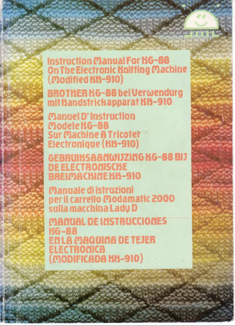 Page n°1 - Manuel utilisateur Brother KH910