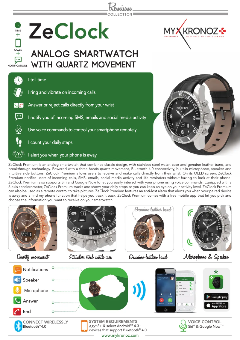 Image de la première page du manuel de l'appareil ZeClock Premium