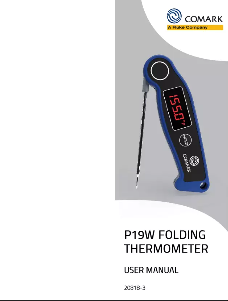 Page 1 de la notice Manuel utilisateur Comark P19W