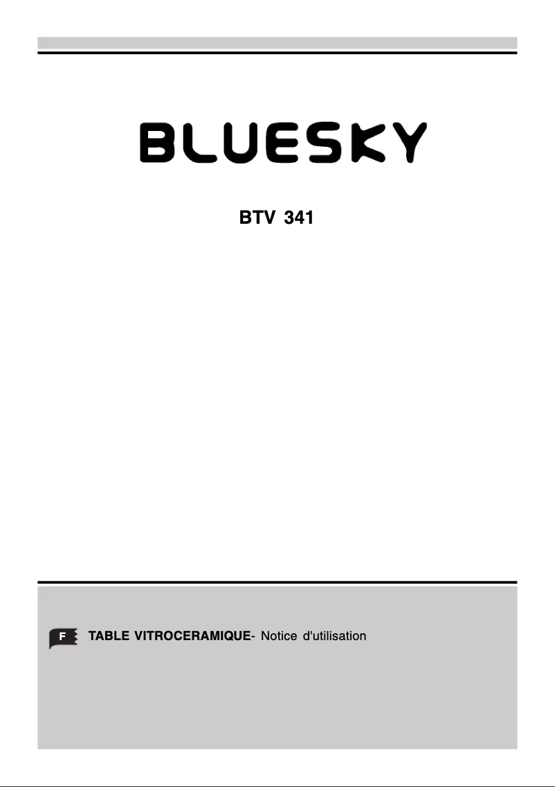 Page 1 de la notice Manuel utilisateur Bluesky BTV 341