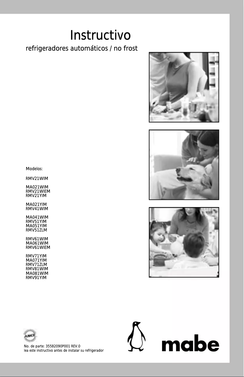 Image de la première page du manuel de l'appareil RMV71YIM