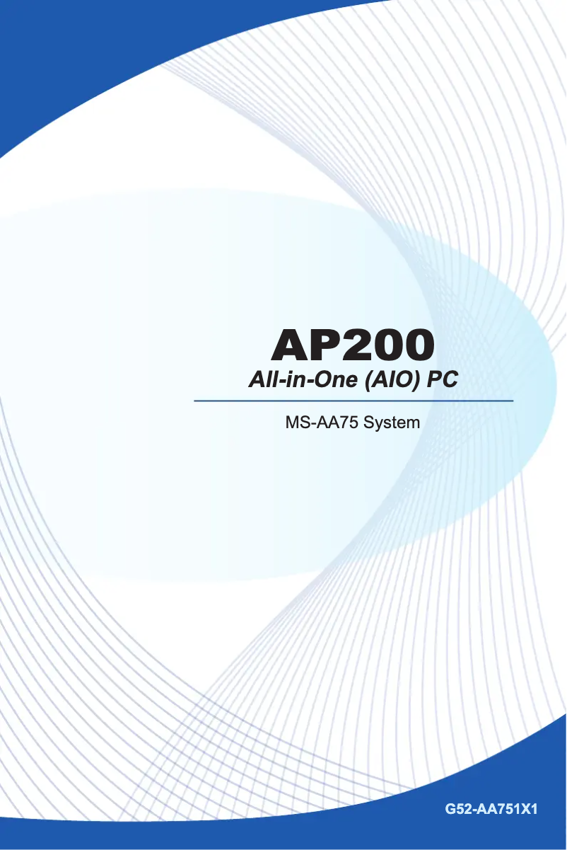 Page n°1 - Manuel utilisateur MSI Wind Top AP200