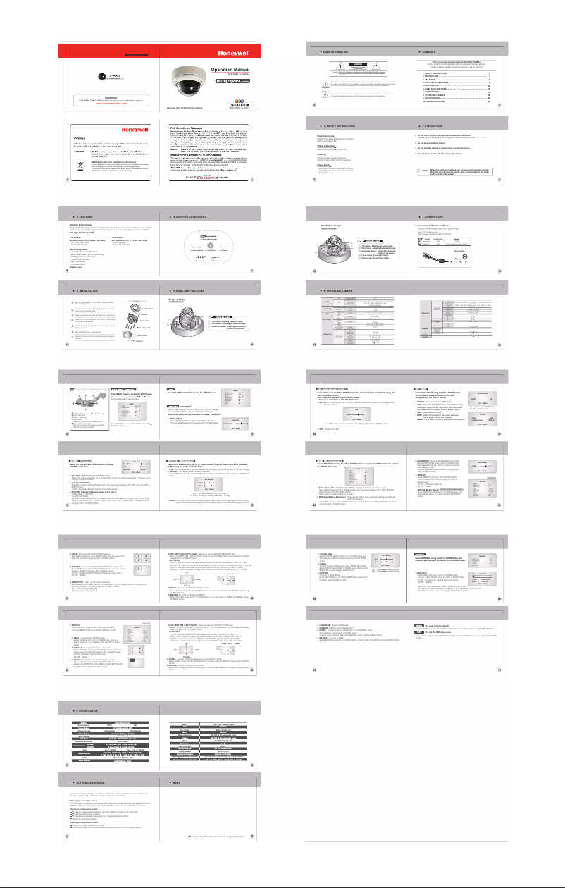 Page 1 de la notice Manuel utilisateur Honeywell HD70P