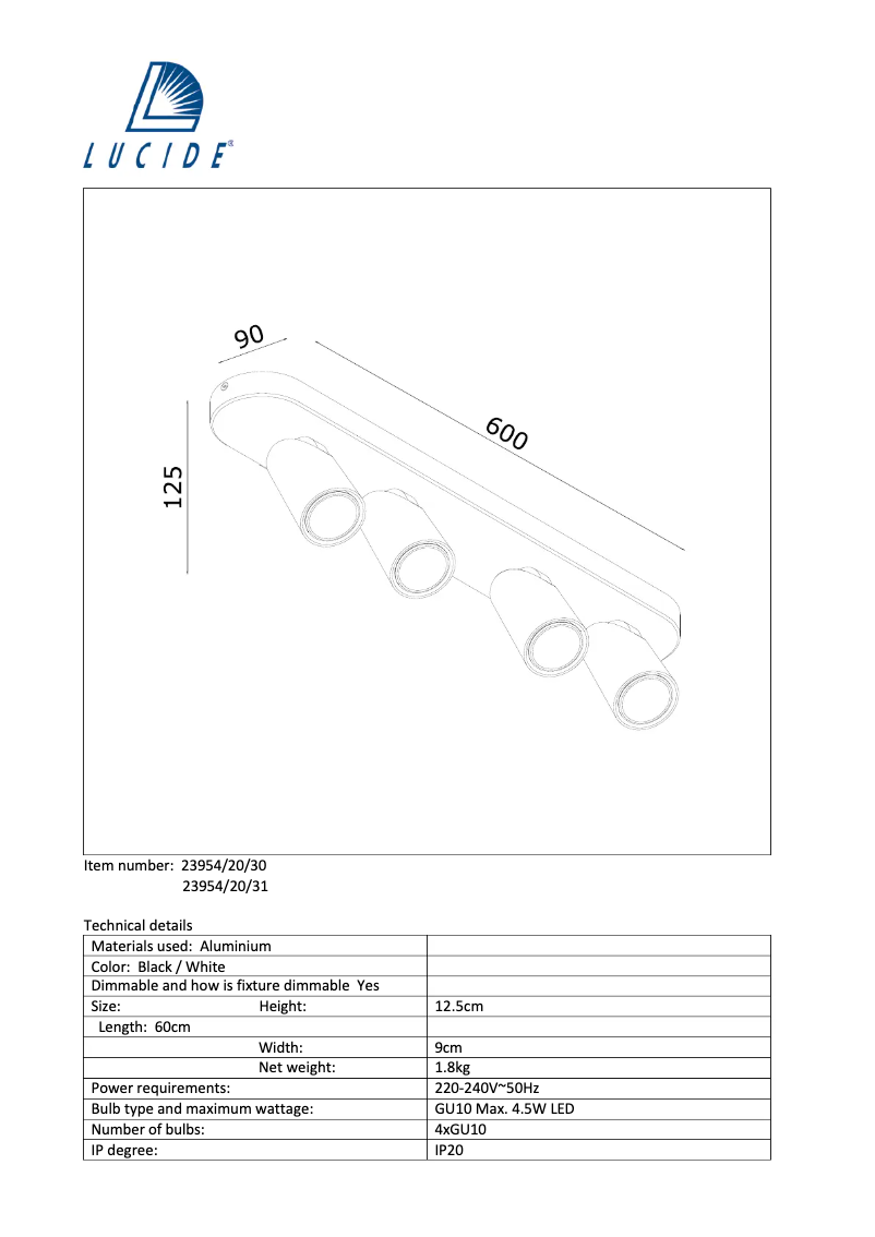 Image de la première page du manuel de l'appareil Xyrus 23954/20/31