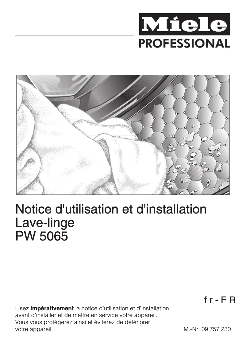 Page 1 de la notice Manuel utilisateur Miele PW 5065 [EL AV]