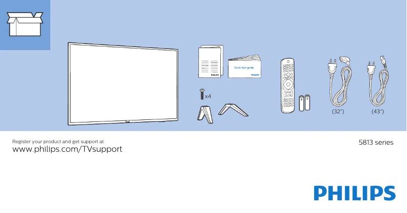 First page image of the manual for 32PHS5813