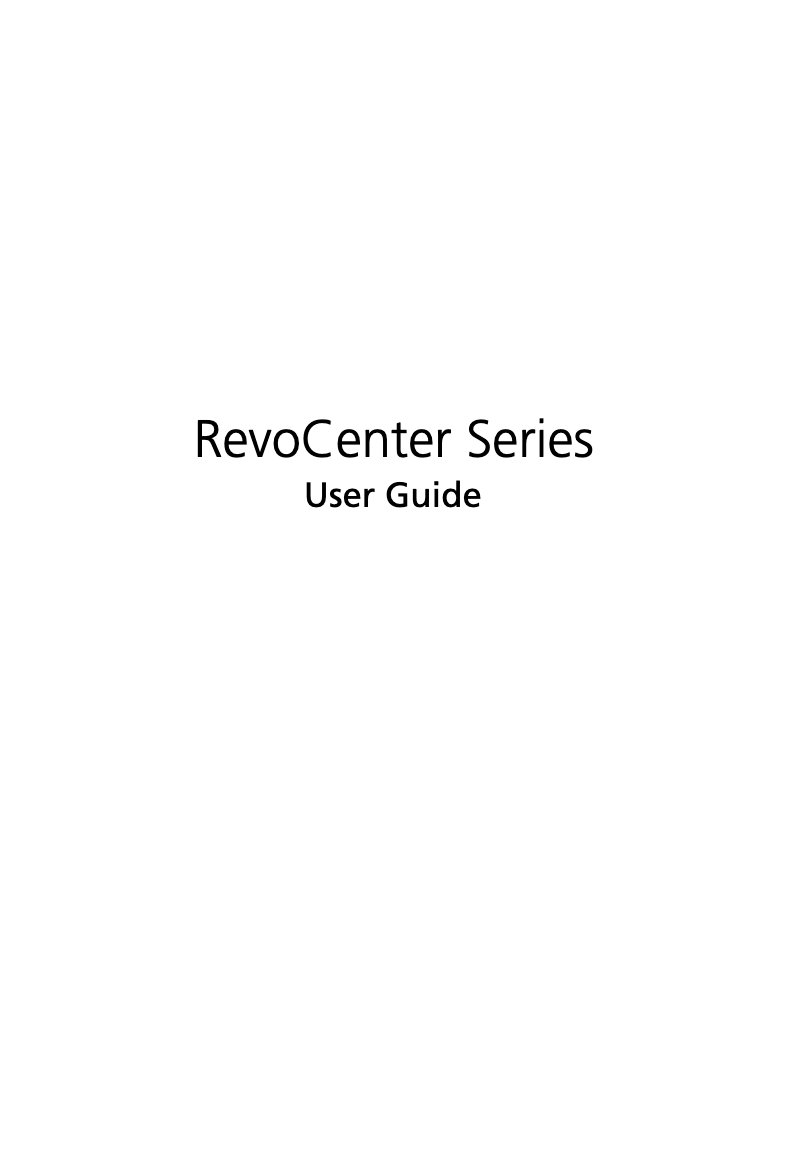 Image de la première page du manuel de l'appareil Revo RC101