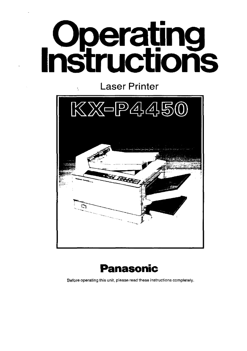 Page 1 of the manual User Manual Panasonic KX-P4450