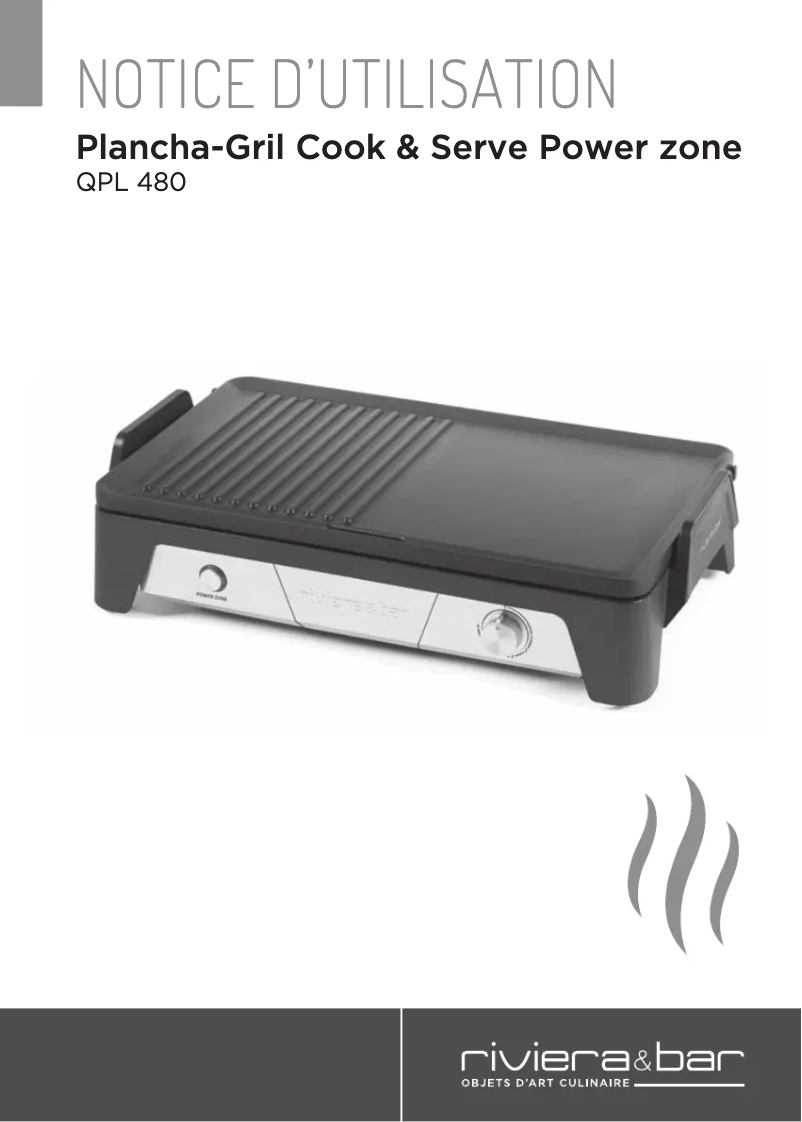 Page n°1 - Manuel utilisateur Riviera & Bar QPL480