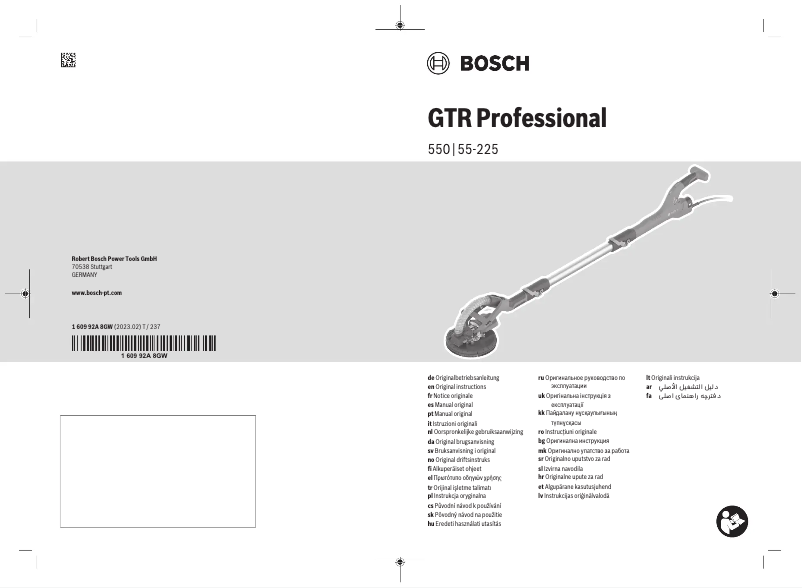 Página 1 del manual Manual de usuario Bosch GTR 550 Professional