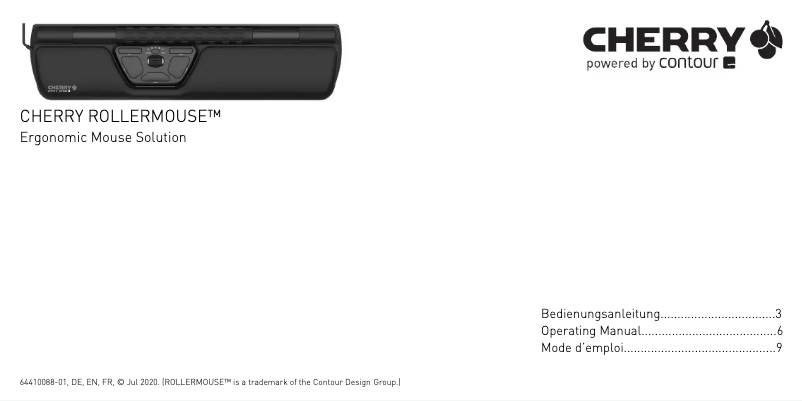 Page 1 de la notice Manuel utilisateur Cherry Rollermouse
