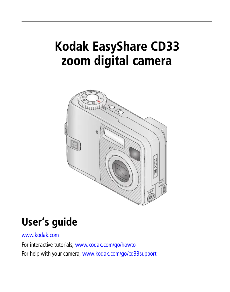 Image de la première page du manuel de l'appareil EasyShare CD33