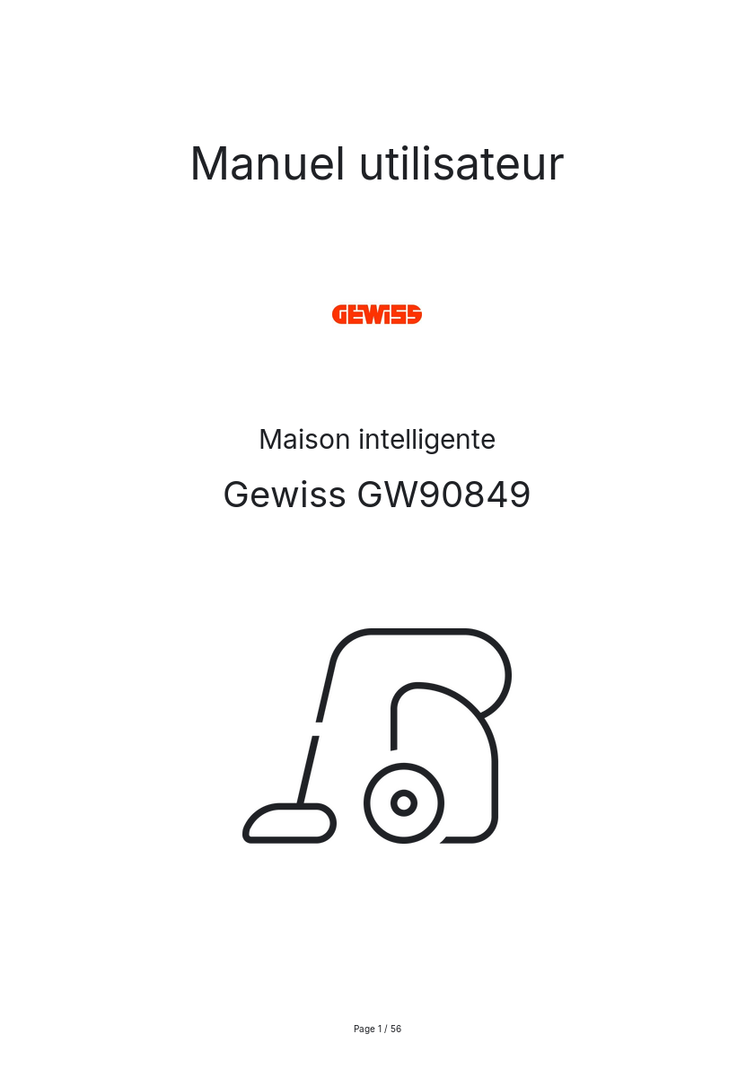 Page n°1 - Manuel utilisateur Gewiss GW90849