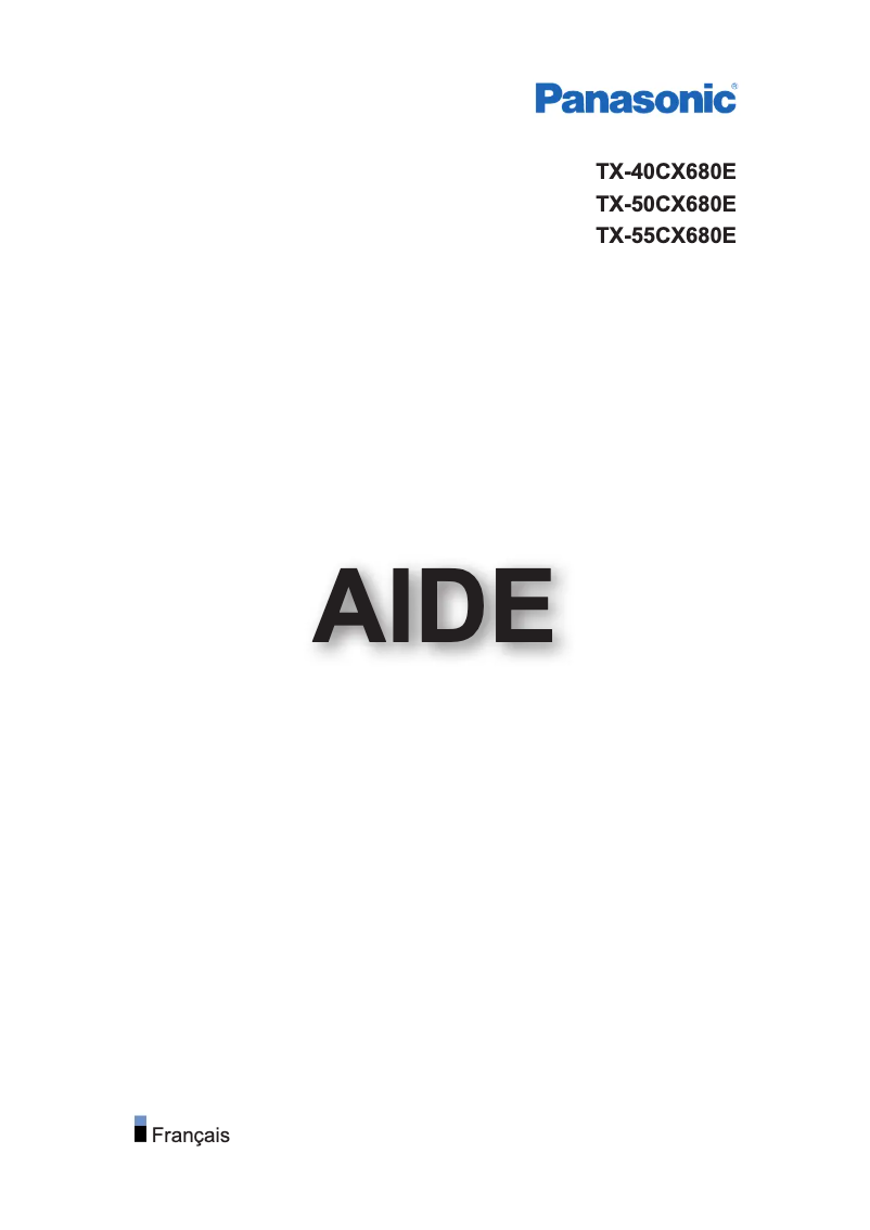 Page 1 de la notice Manuel utilisateur Panasonic Viera TX-40CX680E