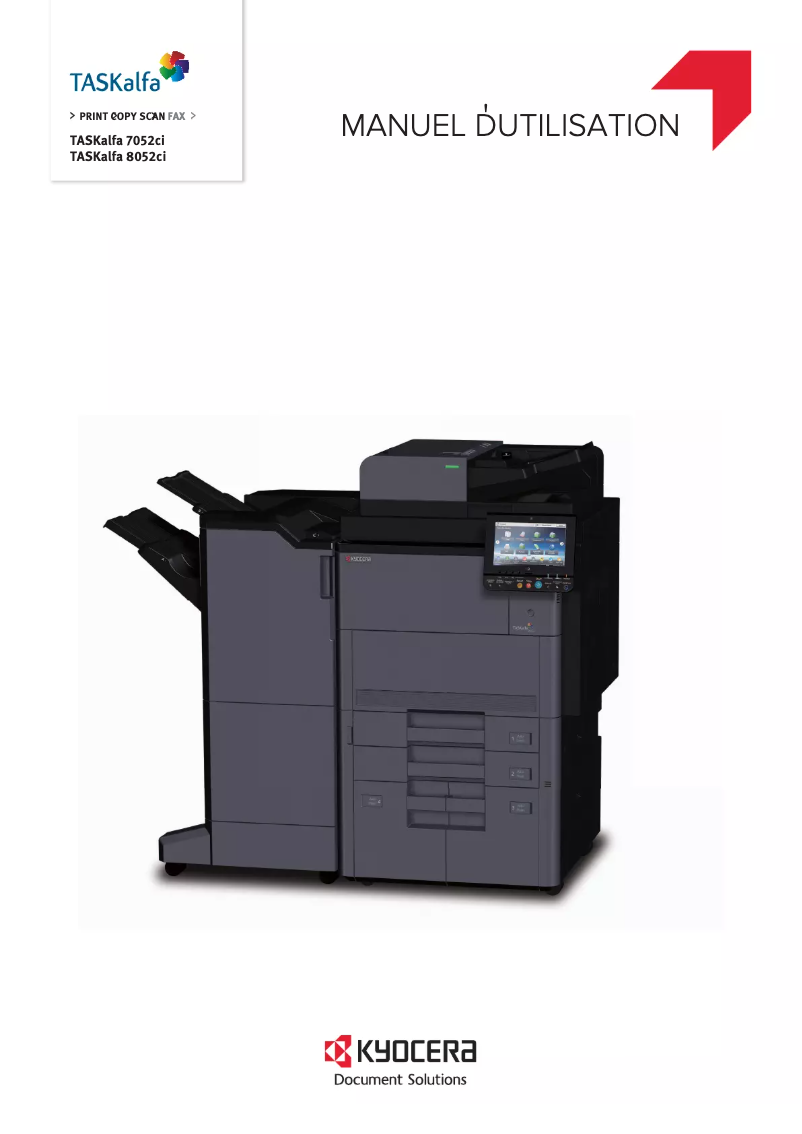 Page 1 de la notice Manuel utilisateur Kyocera TASKalfa 8052ci