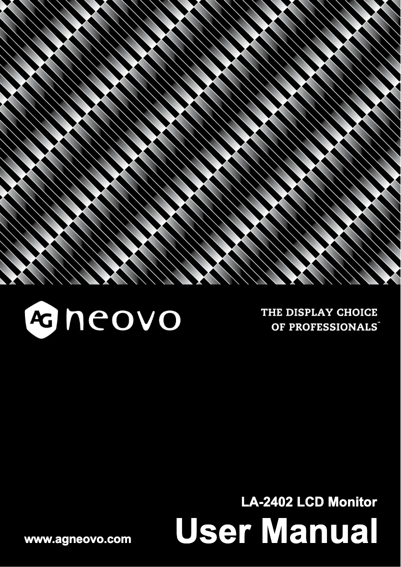 Page 1 de la notice Manuel utilisateur AG Neovo LA-2402