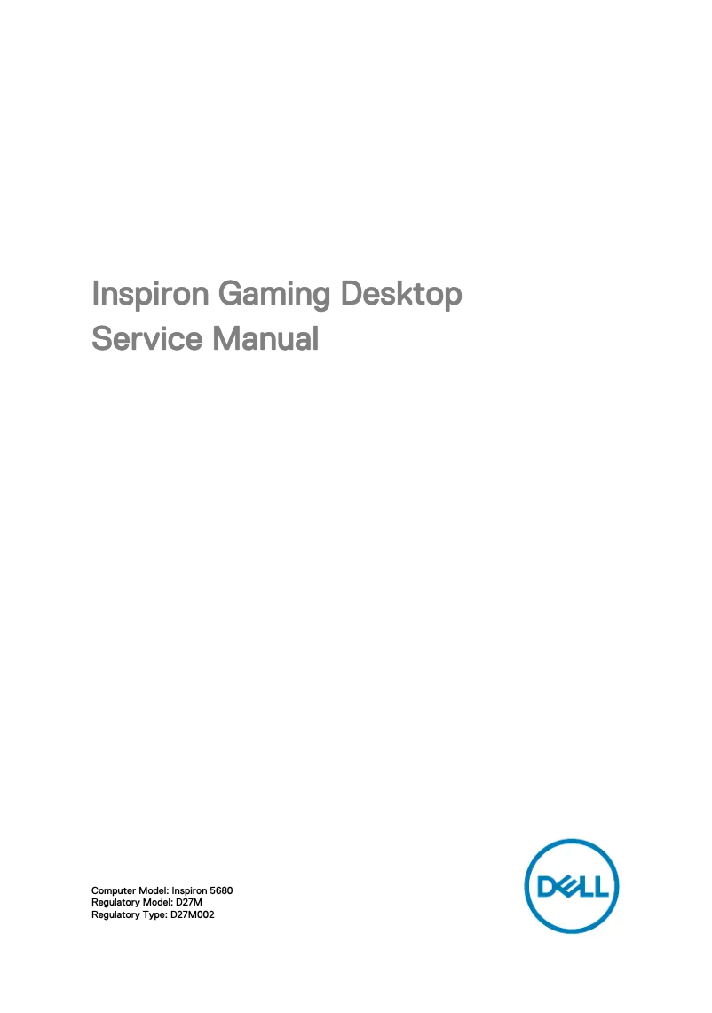 Page n°1 - Manuel utilisateur Dell Inspiron 5680