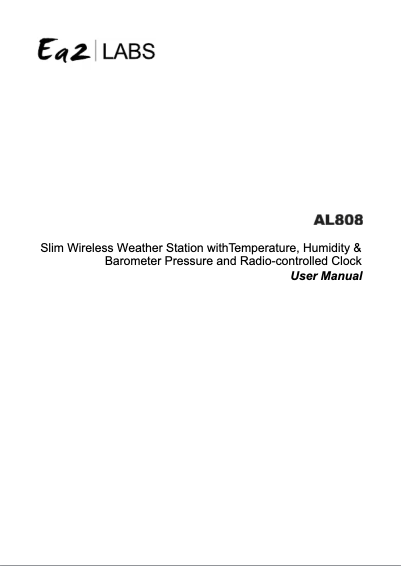 Page n°1 - Manuel utilisateur Ea2 LABS AL808