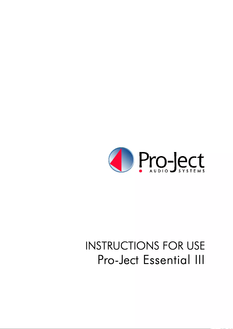 Page n°1 - Manuel utilisateur Pro-Ject Essential III Sgt. Pepper’s Drum