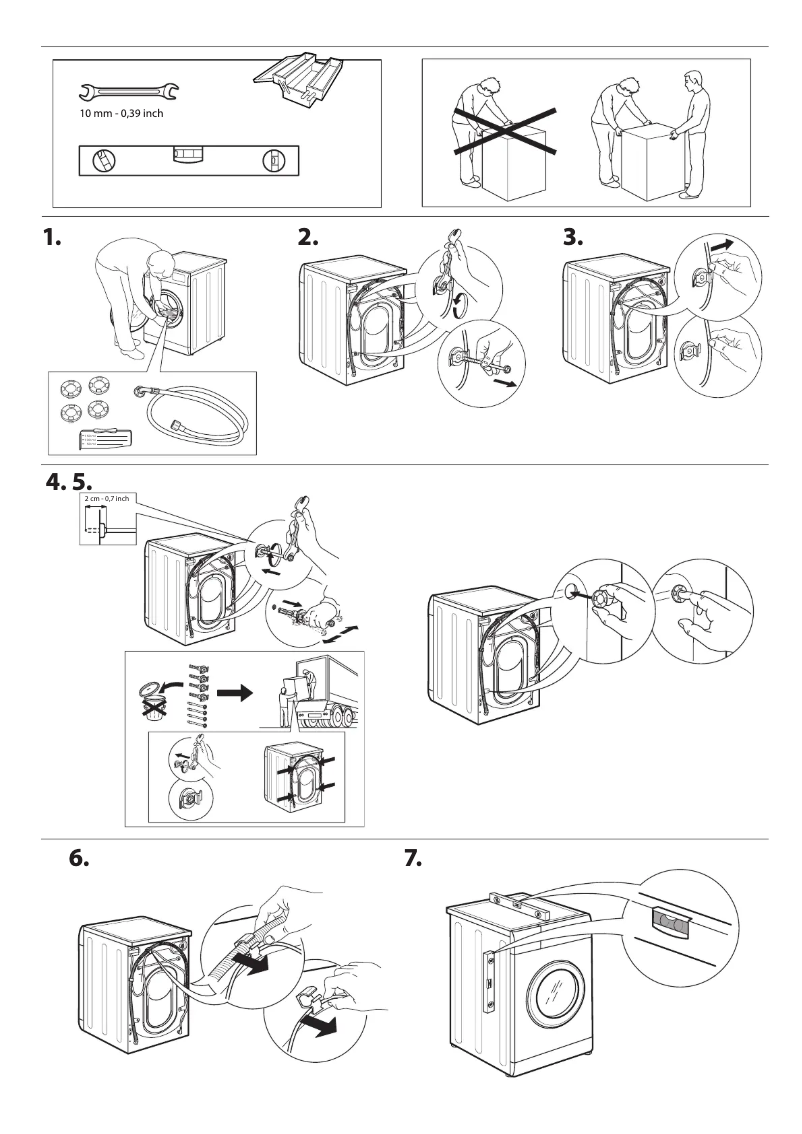 Page 1 de la notice Instructions de sécurité Whirlpool FFWDB 964369 BV SPT