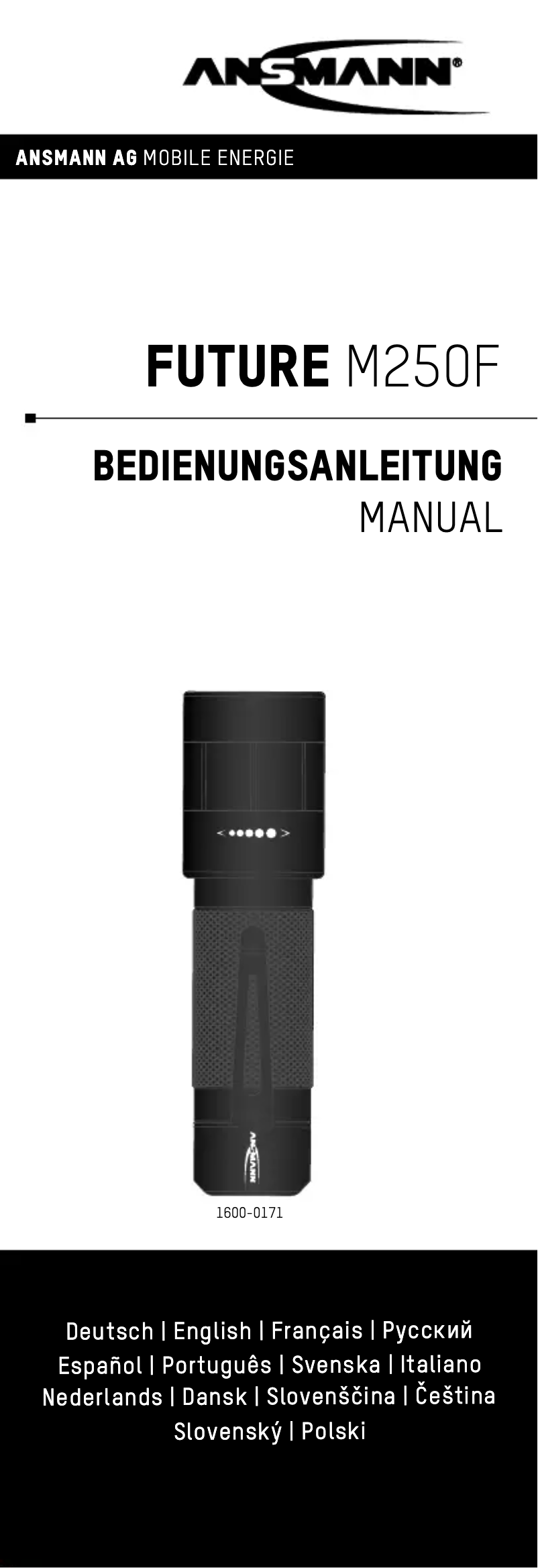 Page n°1 - Manuel utilisateur Ansmann Future M250F