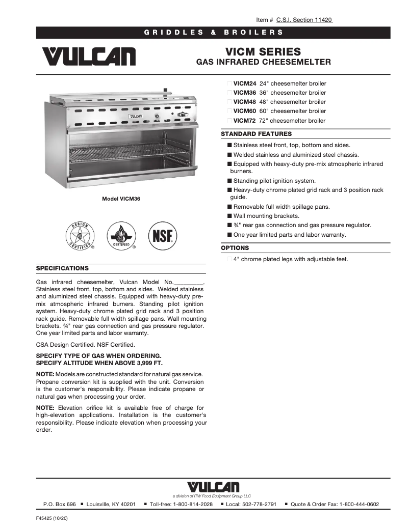 Image de la première page du manuel de l'appareil VICM48