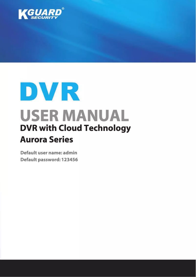 Page n°1 - Manuel utilisateur Kguard AR421-CKT001