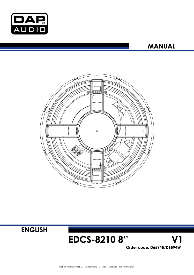 Image de la première page du manuel de l'appareil EDCS-8210