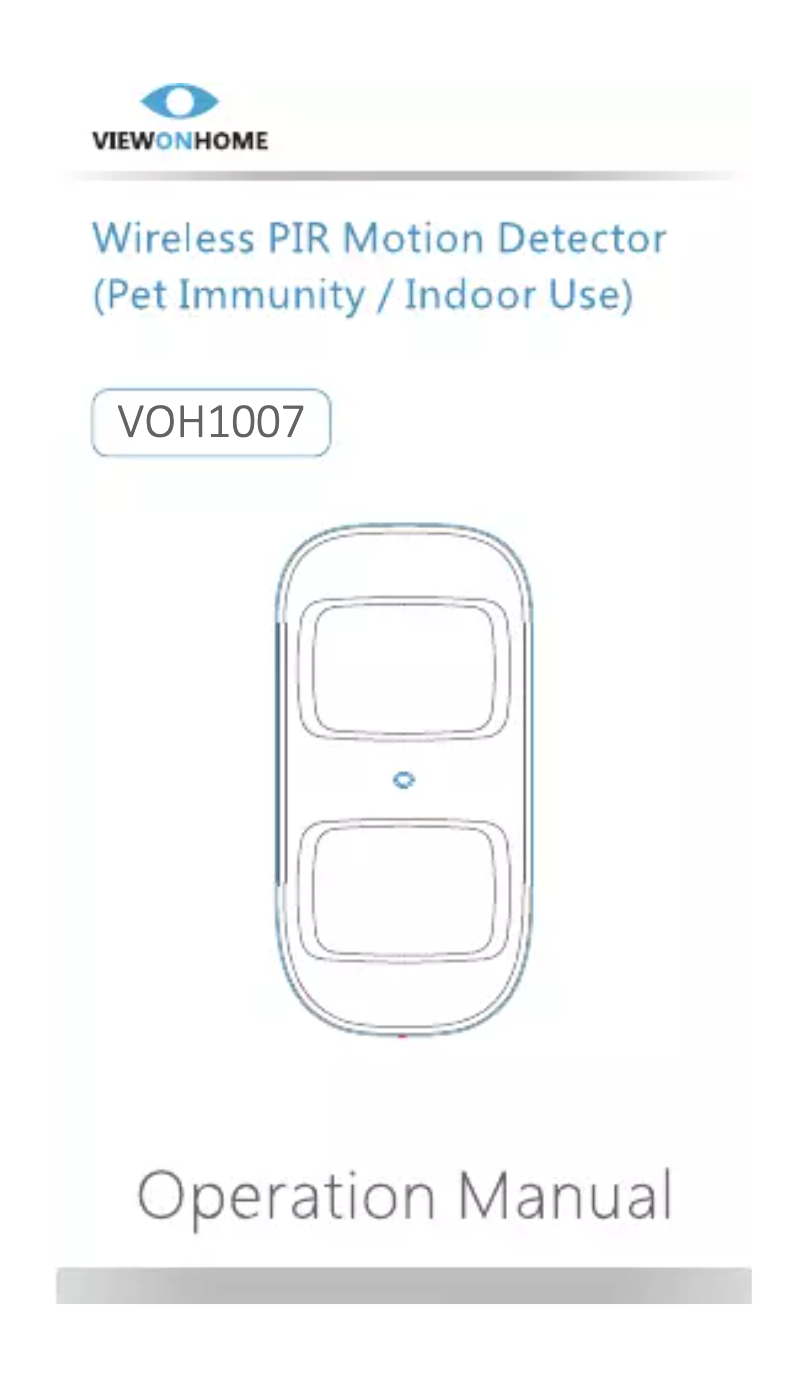 Page 1 de la notice Manuel utilisateur ViewOnHome VOH1007