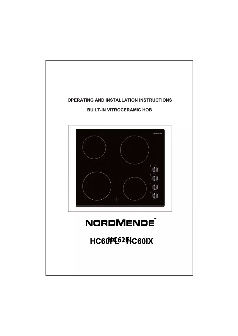 Page n°1 - Manuel utilisateur Nordmende HC62FL