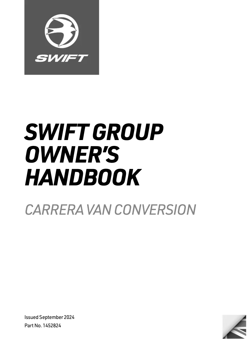 Page 1 de la notice Manuel utilisateur Swift Carrera (2025)