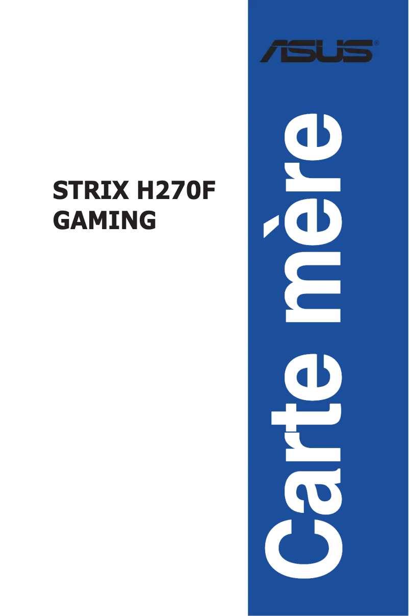 Page 1 de la notice Manuel utilisateur Asus ROG STRIX H270F GAMING