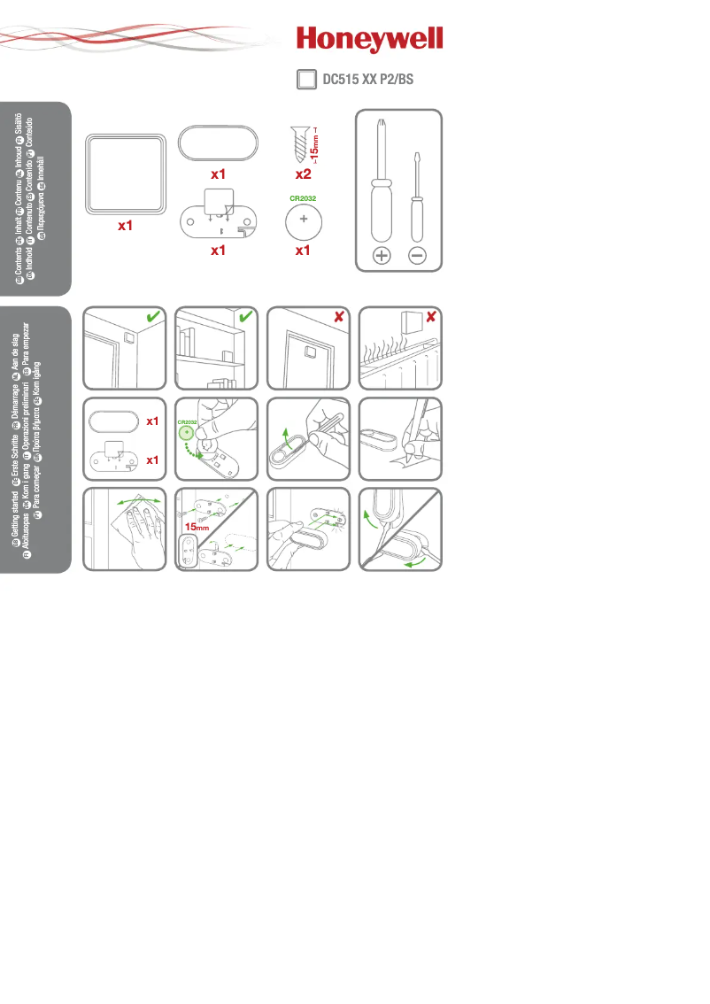 Page n°1 - Manuel utilisateur Honeywell DC515SP2