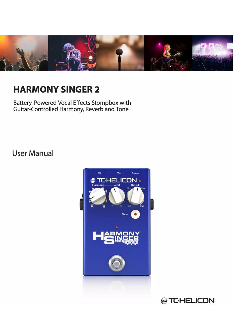 Page n°1 - Mode d'emploi TC Helicon Harmony Singer 2