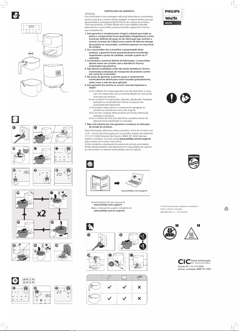 Page n°1 - Manuel utilisateur Philips Walita RI9252